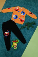 بلوز و شلوار پارچه دورس طرح المو saeed kids اورجینال - Image 3