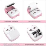 مینی پرینتر اورجینال طرح خرگوش mini printer - تصویر 3